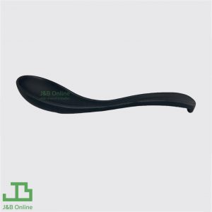 Black melamine soup spoon 6.7" JSP280