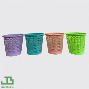 Round plastic trash bin 29cm, assorted colors QF-H210