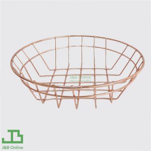 Rose gold round stainless steel serving basket 20cm WCZ0006-RG