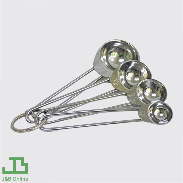 Silver stainless steel measuring spoon set WCZ0120-S
