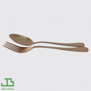 Rose gold stainless steel spoon and fork 20cm #TD-1010 JYTD1010-20-RG