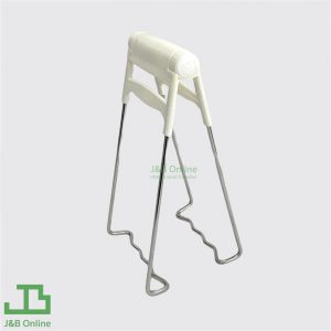 Silver aluminum hot plate tongs 18cm with plastic handle MS0006