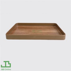Brown rectangular melamine tray 35cm XEJJ0001