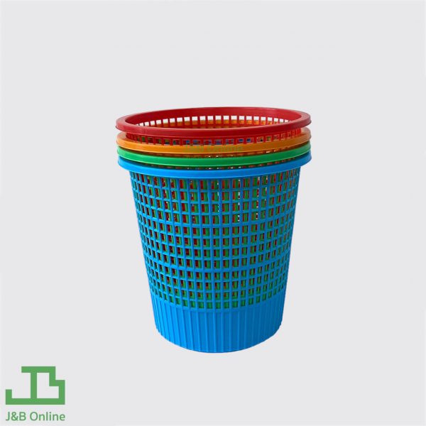 Mix colors round plastic trash bin 30.5cm IB-NO821