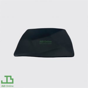 Black square melamine plate 6" CPSB-B8