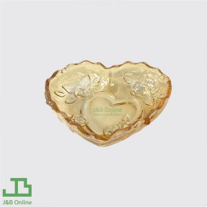 Yellow Heart-shaped Glass Plate 6.5 inch CP000931-YE