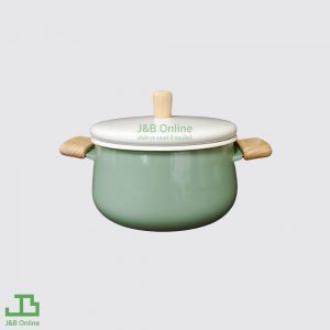 Green enamel pot 21cm 2 ears 3L CP000050-GR