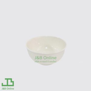Cream round plastic bowl 3.5" (6 pieces) TOPB35