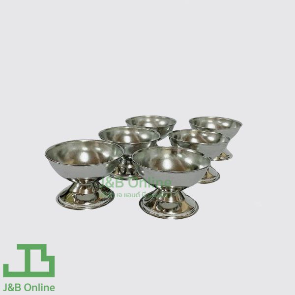 Stainless Steel Ice Cream Cup 9 cm pack 6 041-66-12