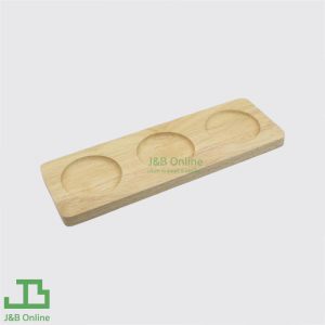 Wooden base 28cm with 3 compartments BT000022