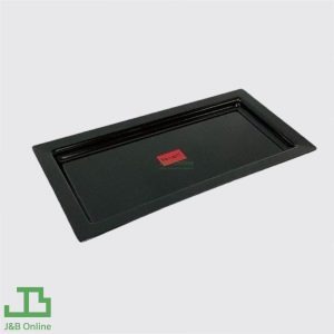 Black rectangular melamine tray 7"x14" SBT829-14-BL