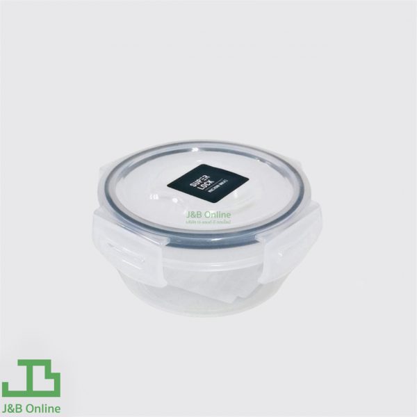 Clear round plastic box 2500ml super lock(6005) JCP5005