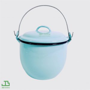 Blue enamel pot 14cm RB000039-B