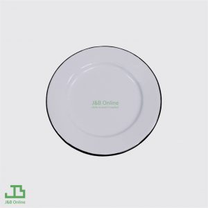 White Galvanized plate 8 inch RB000048