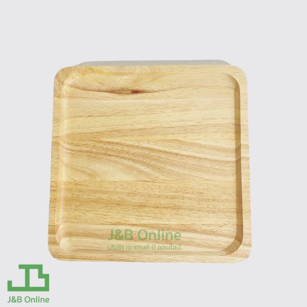 Wooden square plate 8" LS6-5088