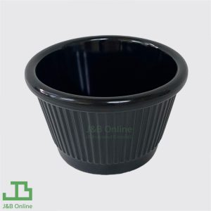 Black round melamine sauce dish 2.4" SBD822-24-BL