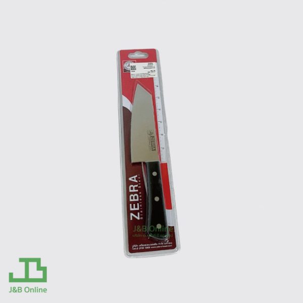 Stainless steel knife 6.5" with black plastic handle 100254