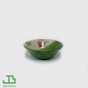 Dark green round ceramic bowl 6" with chicken CK000004-DG