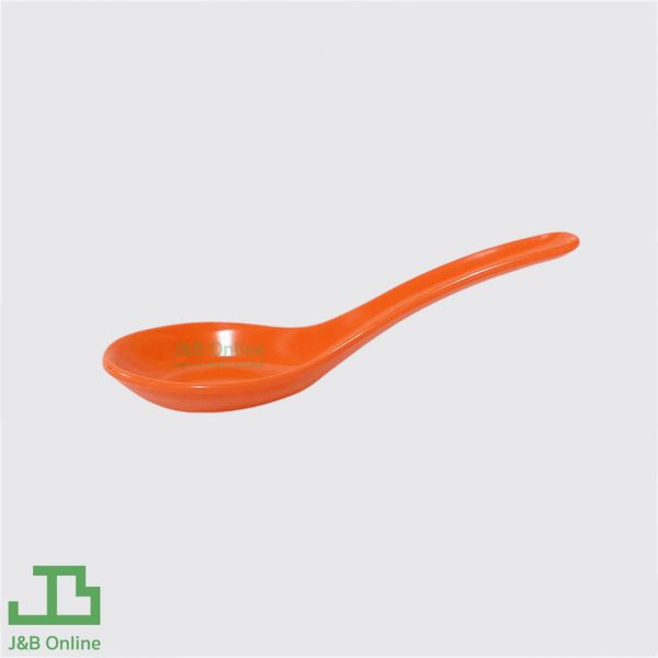 Orange melamine soup spoon 14cm (12 pieces) SBDS14-OR-1