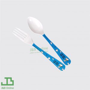 White Snoopy-BamBam melamine spoon and fork 18cm SITSP-F358-SPB