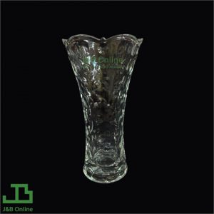 Clear glass vase with balloon pattern #3 V250-C