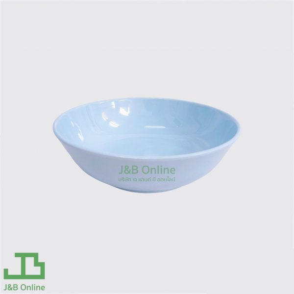 Blue round melamine bowl 6" B9104-6-B