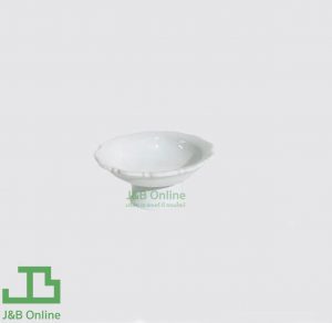 White round ceramic footed plate 3.5" PUI000017