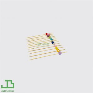 Octagonal beads head dessert picker 12cm (100pcs) NF000067