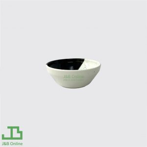 White and black with dots round ceramic bowl 5.5" CY414