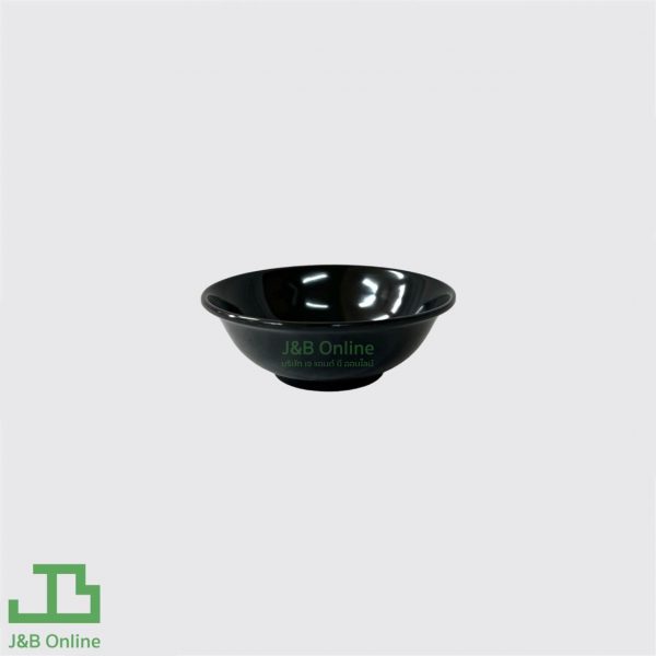 Black round melamine bowl 6" B9105-6-BL