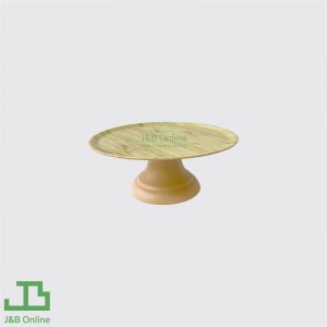 Brown round acrylic footed plate 8" MB08-21-BR