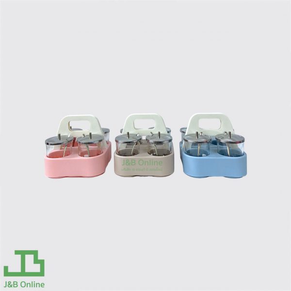 Assorted colors plastic condiment set 17cm 093-PT-168ST