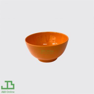 Orange round melamine bowl 6" B9107-6-OR