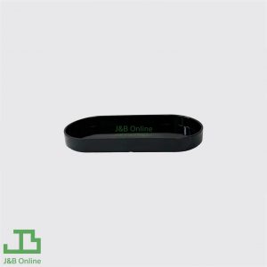 Black oval melamine tray 5"x11.25" SBNO983-1125-BL