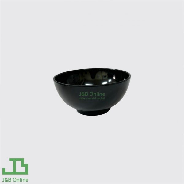 Black round melamine bowl 8" B9180-8-BL